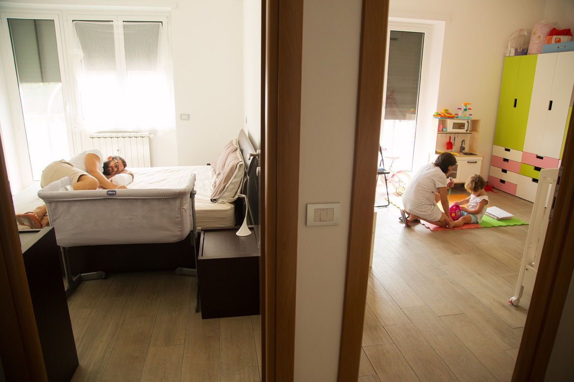 vita con due figli